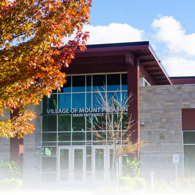 Village Hall building entrance. 