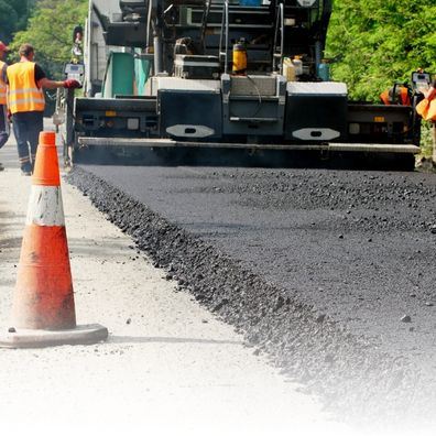 Picture of road repaving project